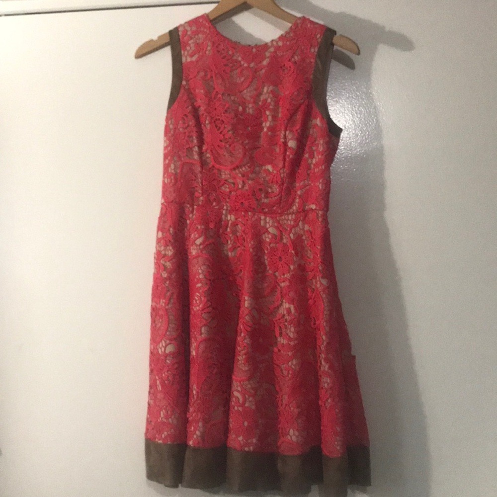 Coral cocktail dress